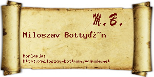 Miloszav Bottyán névjegykártya